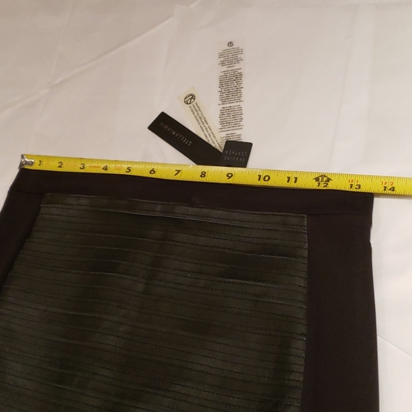 EDESSA New SKIRT Black Leather/Georgette Women's M 🎉HP🎉 - Picture 7 of 16